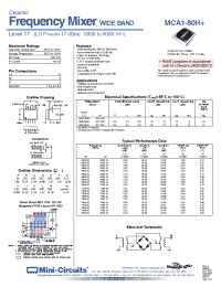 Datasheet MCA1-80H+ manufacturer Mini-Circuits